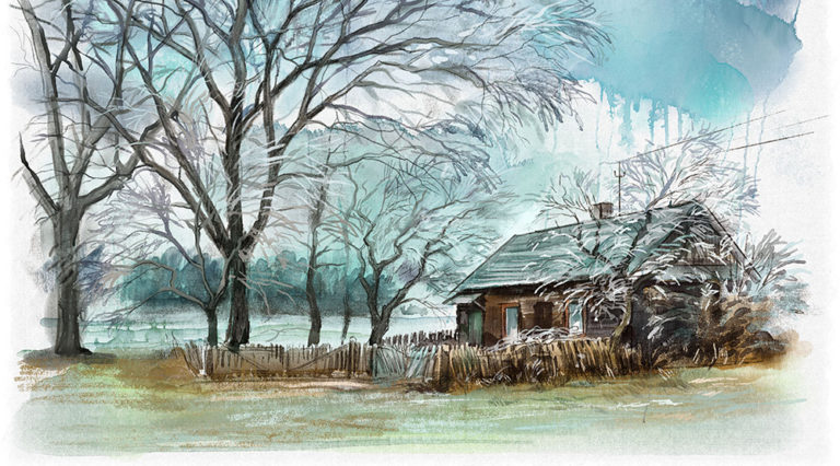 Read more about the article Winter landscape digital watercolor in Rebelle {video}
